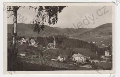  - Desná u Tanvaldu (Jablonec nad Nisou), celkový pohled, pohled na město z výšky, Orbis