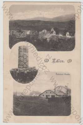  - Zdice (Beroun), více záběrů, část města, Železná ruda, pomník, koláž