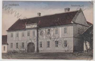  - Olešnice (Blansko), Sokolovna, kolorovaná