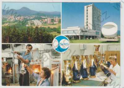  - Nový Bor (Česká Lípa), více záběrů, sklářský kombinát, velký formát Press Foto