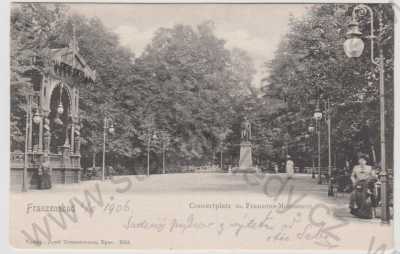  - Františkovy lázně (Franzensbad) - Cheb, koncertní místo, socha, DA