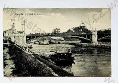  - Praha - Hlávkův most, Vltava, lodě