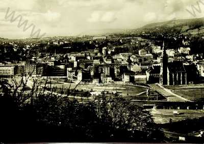  - Ústí nad Labem - částečný pohled, nakloněná věž chrámu, Orbis, velký formát