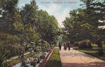  - Český Krumlov, Krummau, park, barevná