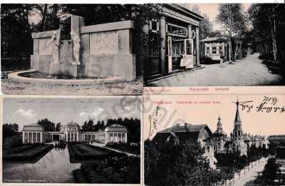  - 4x Františkovy lázně Franzensbad, Cheb, Eger, prameny, kostel, lázně
