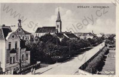  - Nýřany Plzeň sever, kostel, částečný záběr města