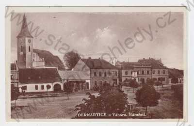  - Bernartice u Tábora (Písek), městys, náměstí, kostel, dům