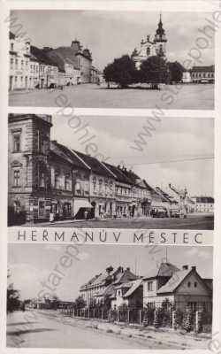  - Heřmanův Městec Chrudim, náměstí, kostel, Grafo Čuda Holice