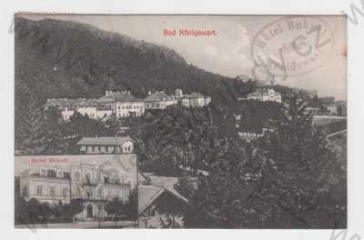  - Lázně Kynžvart (Bad Königswart), Cheb, celkový pohled, hotel Buberl, koláž
