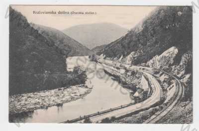  - Slovensko, Kralovianska dolina (Oravská stolice), řeka, koleje, krajina, foto G.Jilovský