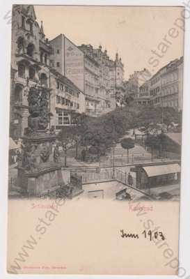  - Karlovy Vary (Karlsbad), Schlossberg, pohled ulicí, část města, DA