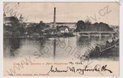  - Hranice (Mähr. Weisskirchen) - Přerov, Bečva, most, část města, DA