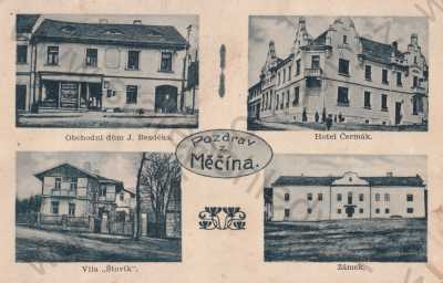  - Měčín, Klatovy, hotel, zámek, vila, obchodní dům