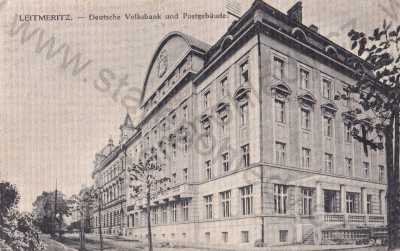  - Litoměřice, Leitmeritz, škola, pošta