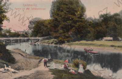  - Litoměřice, Leitmeritz, most, řeka, barevná