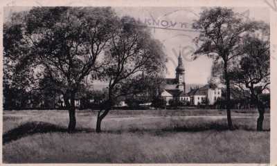  - Sokolov Falkenau a. Eger, celkový pohled, kostel