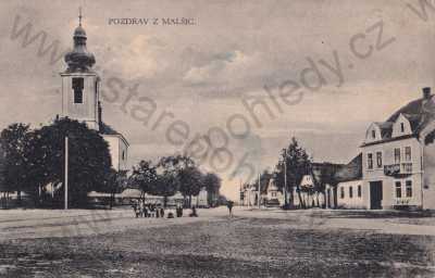  - Malšice, Tábor, náměstí, kostel