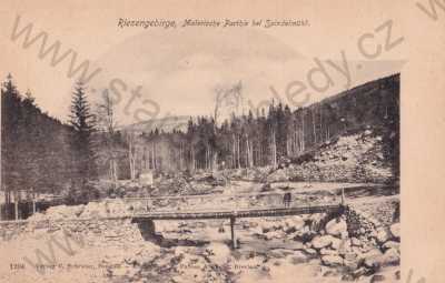  - Špindlerův mlýn, Spindelmühle, Trutnov, Riesengebirge, Krkonoše, údolí, DA, 