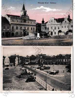  - 2x Havlíčkův Brod, Deutschbrod, Německý Brod, náměstí, barevná