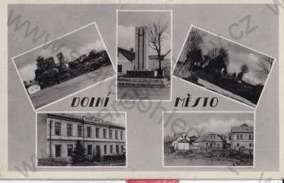  - Dolní Město, Havlíčkův Brod, Deutschbrod, Německý Brod, náměstí, hrad, pomník
