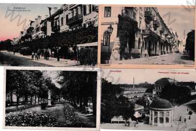  - 4x Františkovy lázně, Cheb, Eger, hotel, park, kolonáda