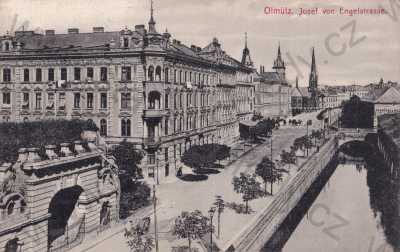  - Olomouc Olomütz, ulice, řeka, most