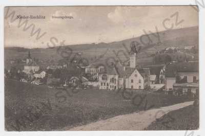  - Rokytnice nad Jizerou (Nieder-Rochlitz), Semily, Krkonoše, zámek, kostel
