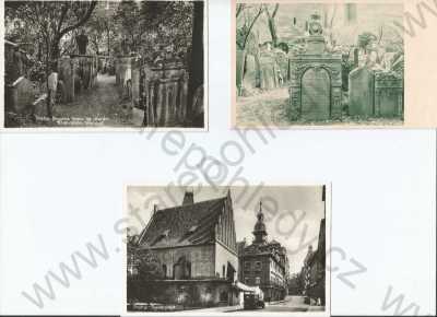  - 3x Praha 1, židovský hřbitov, synagoga