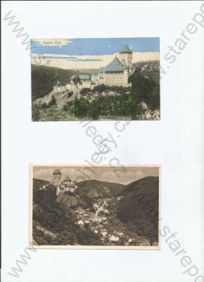  - 2x Karlštejn, celkový pohled, hrad