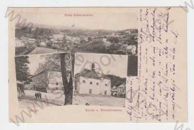  - Malé Svatoňovice (Trutnov), koláž, celkový pohled, hotel, kostel, DA