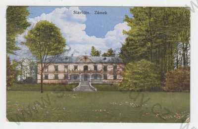  - Slavičín (Zlín), kolorovaná, zámek