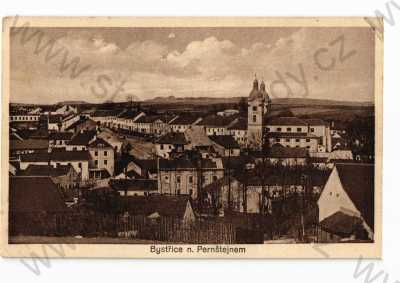  - Bystřice nad Pernštejnem, Žďár nad Sázavou, celkový pohled, tónovaná