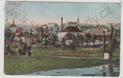  - Česká Lípa (Leipa), celkový pohled, kolorovaná