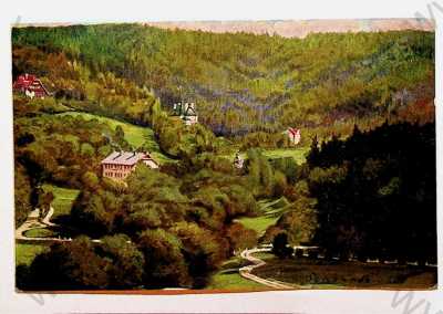  - Senohraby - údolí hrušovské, kolorovaná