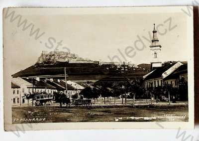  - Slovensko - Spišské Podhradie - celkový pohled, kostel, hrad
