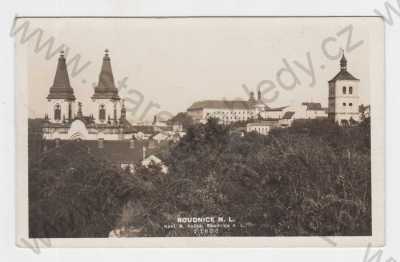  - Roudnice nad Labem (Litoměřice), částečný záběr města, zámek, kostel, Foto-Fon Praha