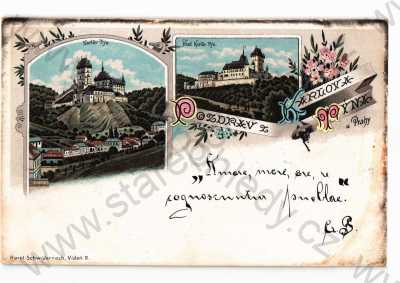  - Karlštejn, koláž, více záběrů, hrad, DA