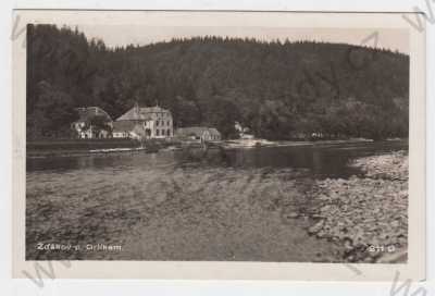  - Žďákov pod Orlíkem (Písek), restaurace, řeka, Foto-fon