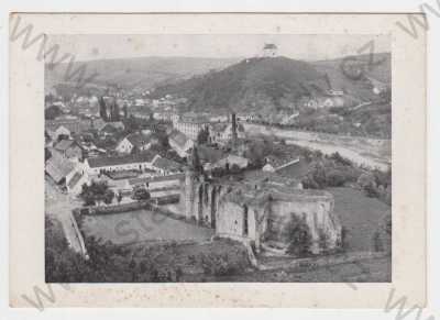  - Dolní Kounice (Brno-venkov), celkový pohled, pohled na město z výšky, klášter- Rosa coeli- Růže nebeská, zřícenina, Orbis