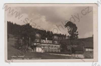  - Špindlerův Mlýn (Trutnov), krkonoše, hotel Slávie, celkový pohled