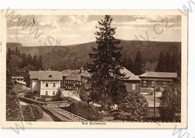  - Karlova Studánka, Bruntál, částečný záběr města, tónovaná