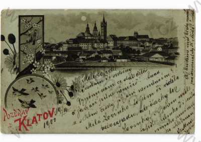  - Klatovy, koláž, více záběrů, DA, celkový pohled, tónovaná