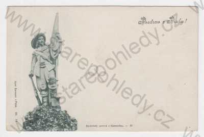  - Klementinum (Praha 1), Staré Město, socha studenta-pomník, foto Bellmann, DA