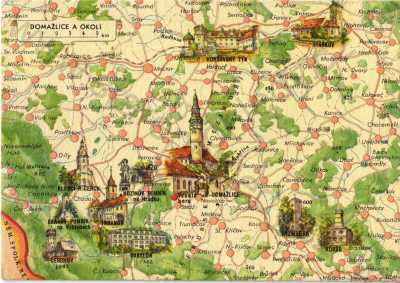  - Domažlice a okolí, mapa, ORBIS