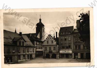  - Česká Kamenice, Děčín, náměstí, obchody, ORBIS