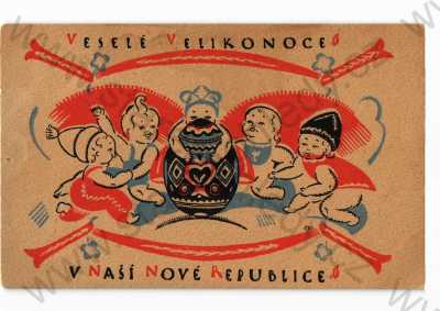  - Veselé Velikonoce v naší nové republice..kraslice, děti