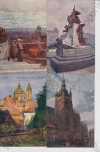  - 12x pohlednice: Praha 1 - Prag, Hračany, Pražský hrad, panorama, Malá Strana, Staré Město, Vyšehrad, akvarel, centrum
