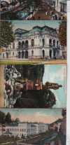 - 11x pohlednice - leporelo: Karlovy Vary - Karlsbad, hotel, lázeňský dům, kolonáda, náměstí, pramen, kolorovaná