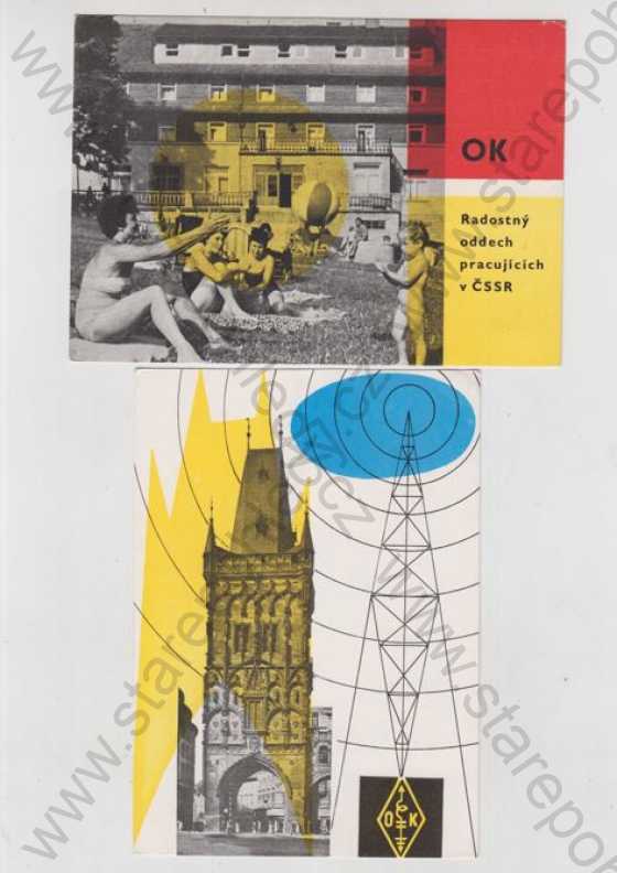  - Cca 350 - 400 ks Telegrafní lístky QSL, Radioamaterské pohlednice