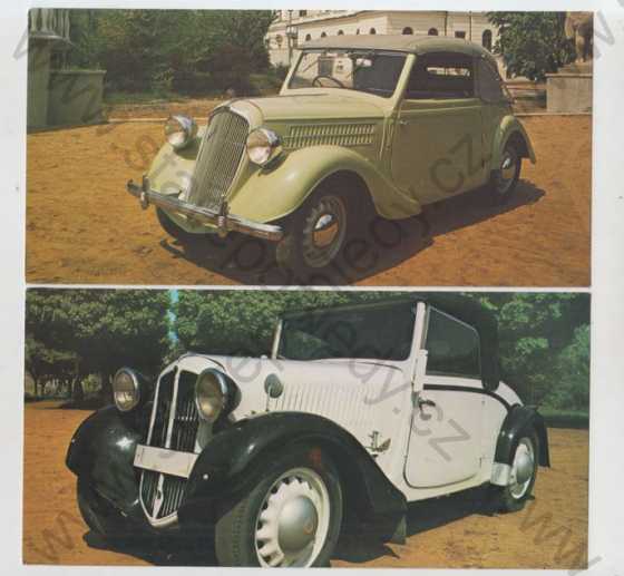  - 4x Osobní automobil, Škoda Sagita (1939), Škoda TYP 440 (1954), Škoda Rapid (1937), Škoda 420 - Roadster (1934)